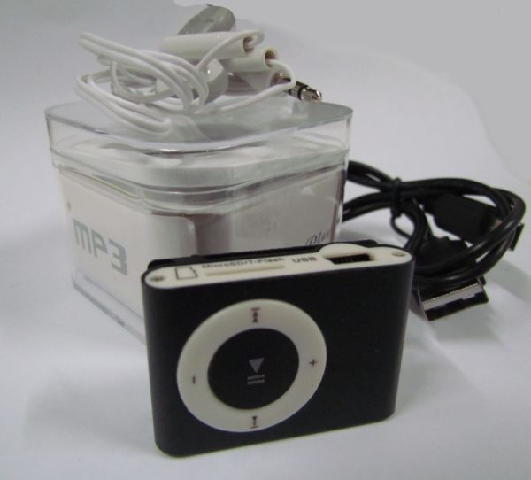Mini Mp3 Player com Fones e Cabo USB